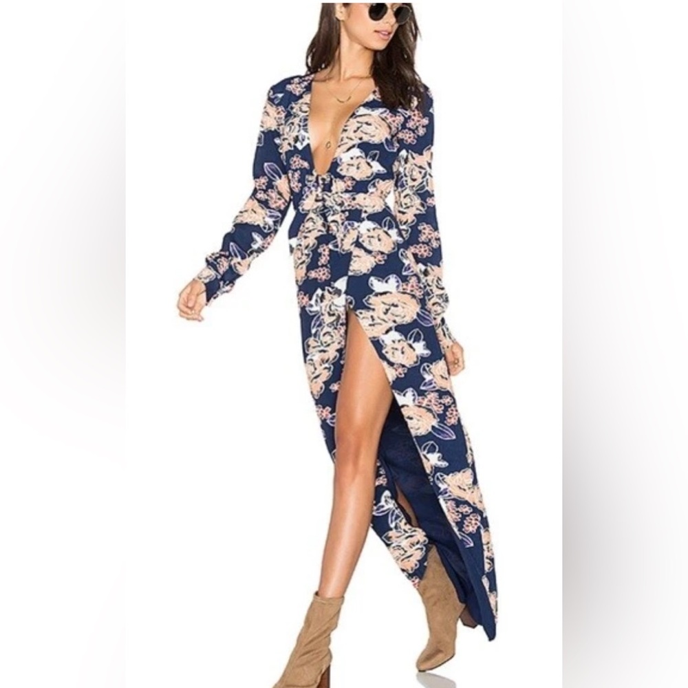 Lovers + Friends My Love Carmel Floral Maxi Dress Tag Missing Estimated LARGE